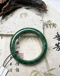 Natural Imperial Green Jade Bangle, Authentic Jadeite‑Like Round Bracelet for Wealth, Health & Longevity Blessing