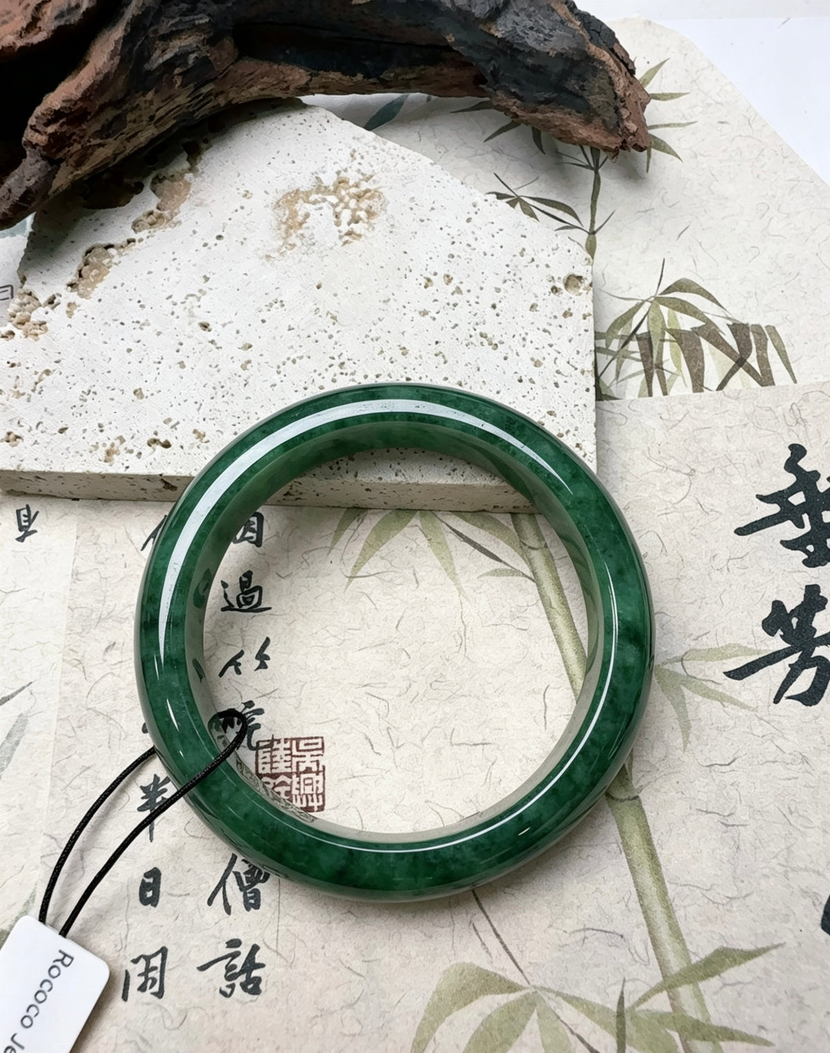 Natural Imperial Green Jade Bangle, Authentic Jadeite‑Like Round Bracelet for Wealth, Health & Longevity Blessing