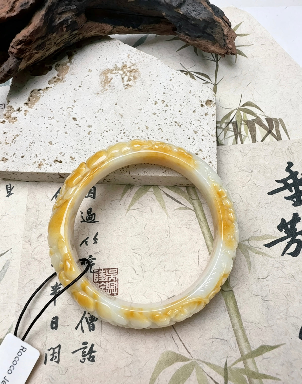 Classic  Jade Bangle, Traditional Chinese Energy Stone Bracelet for Women — Good Luck & Protection